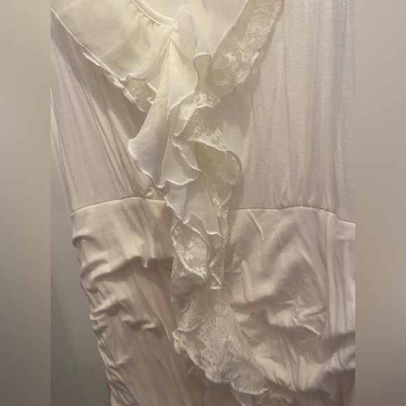 Maurices Lace Accent White Stretchy Tank Top - Picture 3 of 6